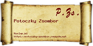 Potoczky Zsombor névjegykártya