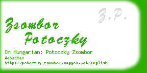 zsombor potoczky business card